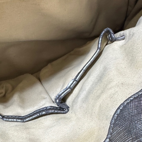 Tory Burch Shimmering Silver Tote - Picture 15 of 16